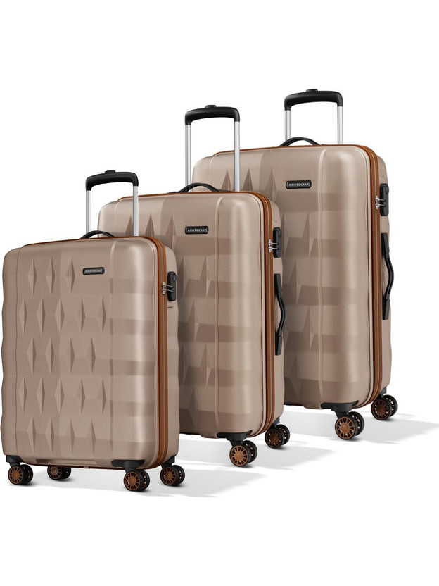 ARISTOCRAT Comet Set of 3 Trolley Bag | S+M+L | Hard Luggage with Combination Lock Cabin & Check-in Set 8 Wheels - 30 Inch