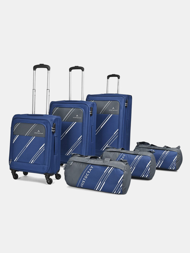ARISTOCRAT HEXA ACTIVE STR (Small 55cm|Medium 68cm|Large 78cm|3 Duffle Bag) Cabin & Check-in Set 4 Wheels - 40 inch