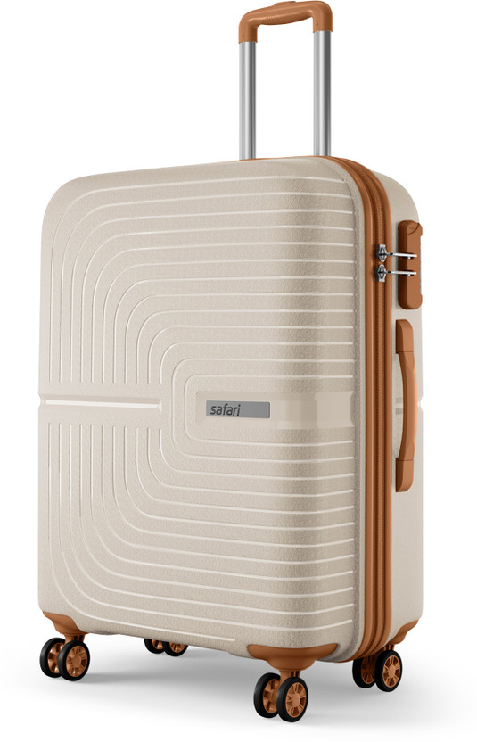 SAFARI Eclipse Neo 66 4W Luxury Beige Check-in Suitcase 8 Wheels - 26 Inches