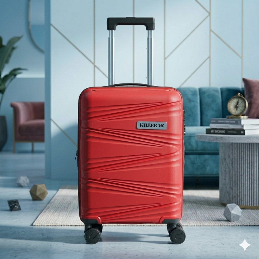 KILLER Hard Sided Spinners, Expandable Travel & Luggage Bags Trolley Bag Expandable  Cabin Suitcase 4 Wheels - 20 inch