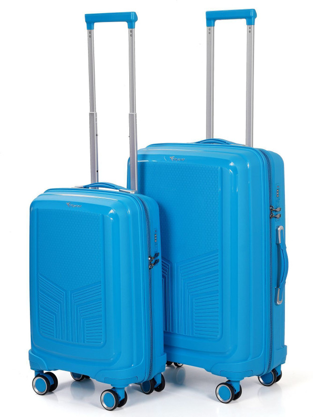 FLYEVER AIRELLON PRO - (Small 55 cm Cabin Size | Medium 66 cm Check-in Size) Cabin & Check-in Set 8 Wheels - 24 inch