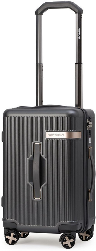 Red Tape Unisex 20 Inch 360° Wheel Hard Small Trolley Bag with USB Port Mobile Holder Cabin Suitcase 8 Wheels - 20 inch