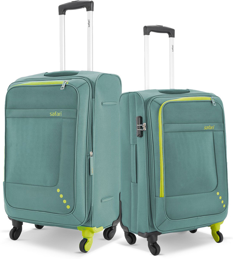 SAFARI SAFARI STAR 55/65 4W SAGE GREEN Expandable  Cabin & Check-in Set 4 Wheels - 25 Inches - Flipkart Deal
