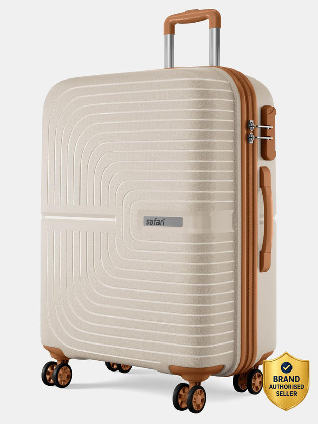 SAFARI Eclipse Neo 75 4W Luxury Beige Check-in Suitcase 8 Wheels - 30 Inches