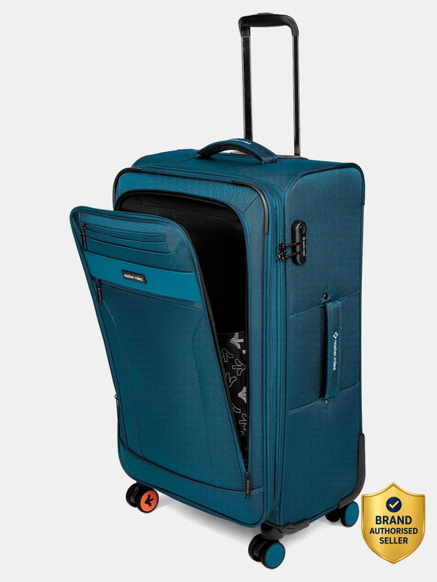 NASHER MILES Berlin Expander Soft-Sided Polyester 28 Inch Lightweight Travel Trolley Bag Expandable  Check-in Suitcase 8 Wheels - 28 inch