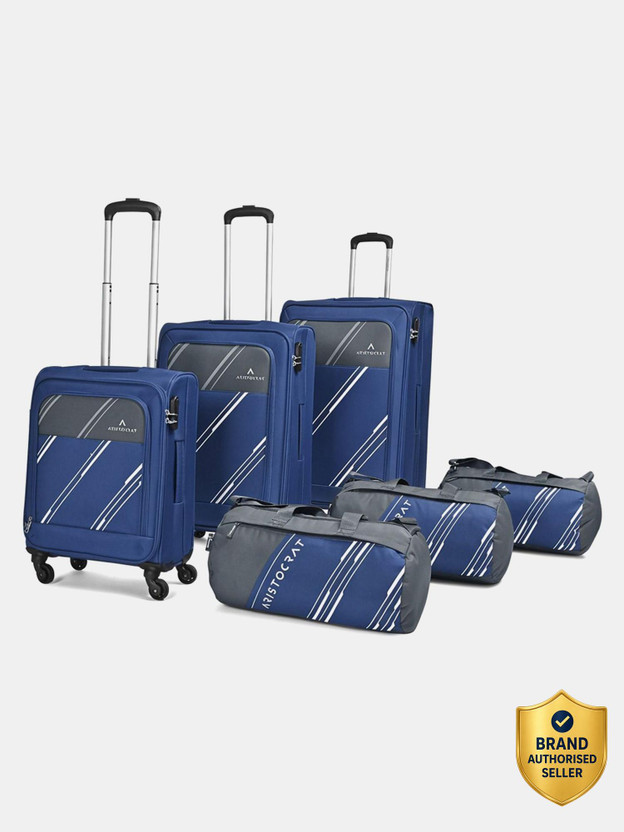 ARISTOCRAT HEXA ACTIVE STR (Small 55cm|Medium 68cm|Large 78cm|3 Duffle Bag) Cabin & Check-in Set 4 Wheels - 40 inch