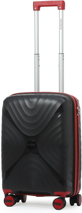Red Tape Unisex 40L Black Dark Red Polycarbonate Hard Small Cabin-in Trolley Bag (54 cm) Cabin Suitcase 8 Wheels - 20 inch