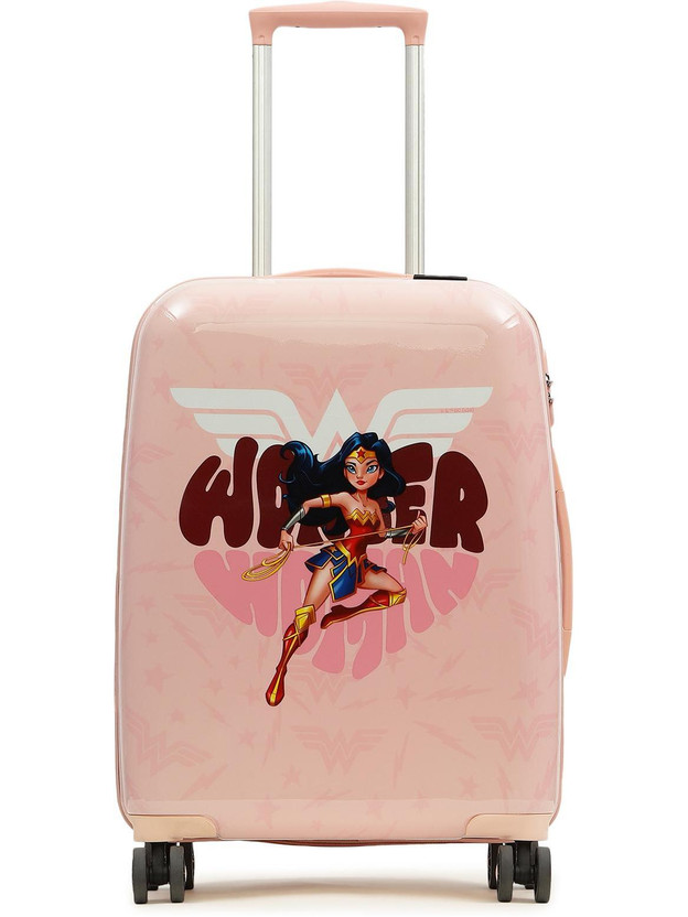 YAYAVAR Wonder Girl OFFICIAL MERCHANDISE KIDS TROLLEY (5 Years International Warranty) Check-in Suitcase 8 Wheels - 24 inch