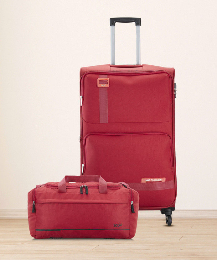 VIP �Durable Polyester Soft sided Cabin size trolley with 45L duffle Expandable  Check-in Suitcase 4 Wheels - 31 Inch