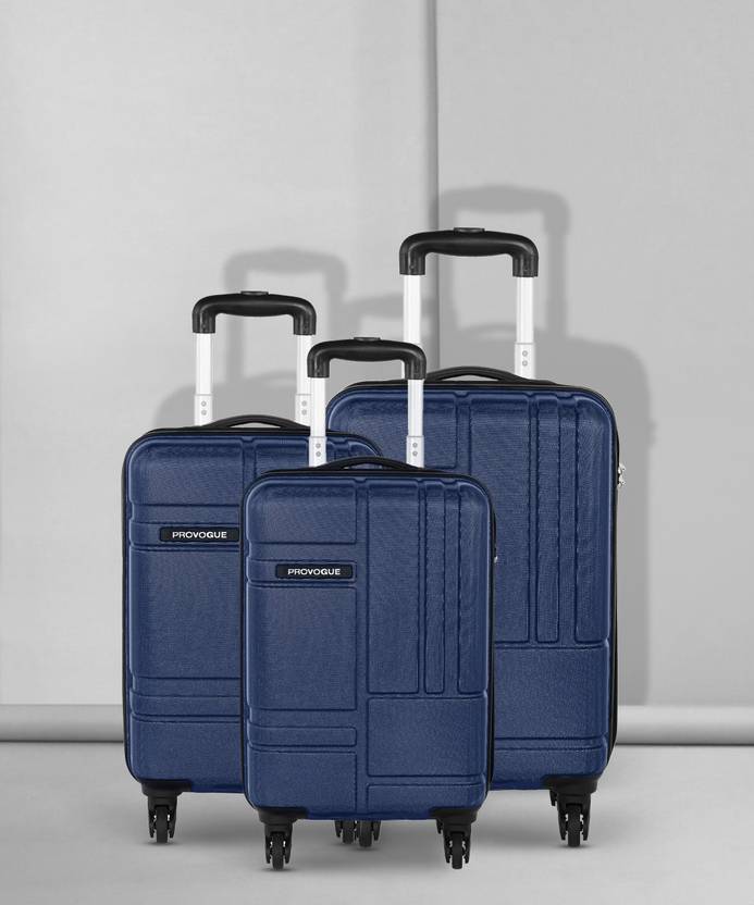 PROVOGUE Hard Body Set of 3 Luggage – Brick- Midnight Blue- Combo Set-3 (30″+26″+22″) – Blue