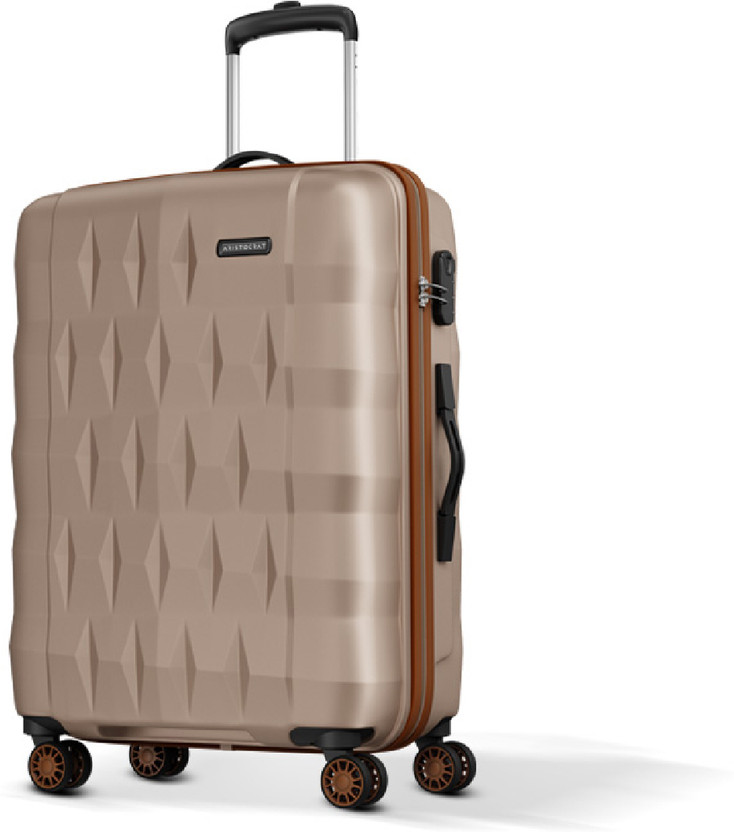 ARISTOCRAT Comet Trolley Bag | Medium Hard Luggage with Combination Lock Check-in Suitcase 8 Wheels - 26 Inch