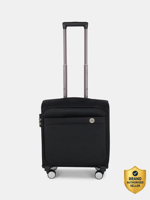 SWISS SWISS MILITARY Elan Drive Overnighter 15.6 inch Laptop Trolley Bag with 3-Dial Lock for Travel Cabin Suitcase 4 Wheels - 18 inch - Flipkart Deal