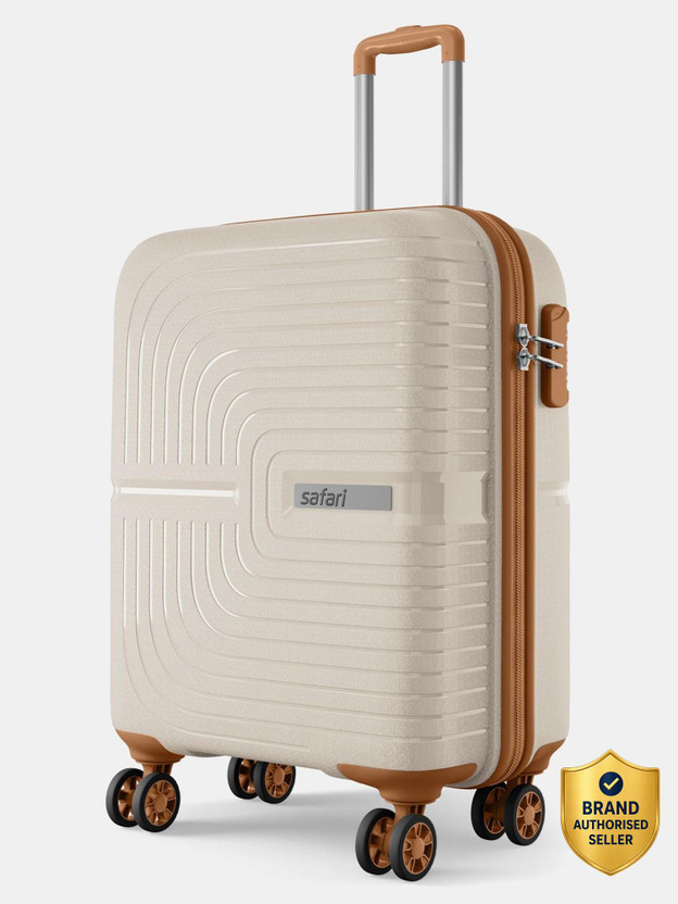 SAFARI Eclipse Neo 55 4W Luxury Beige Cabin Suitcase 8 Wheels - 22 Inches