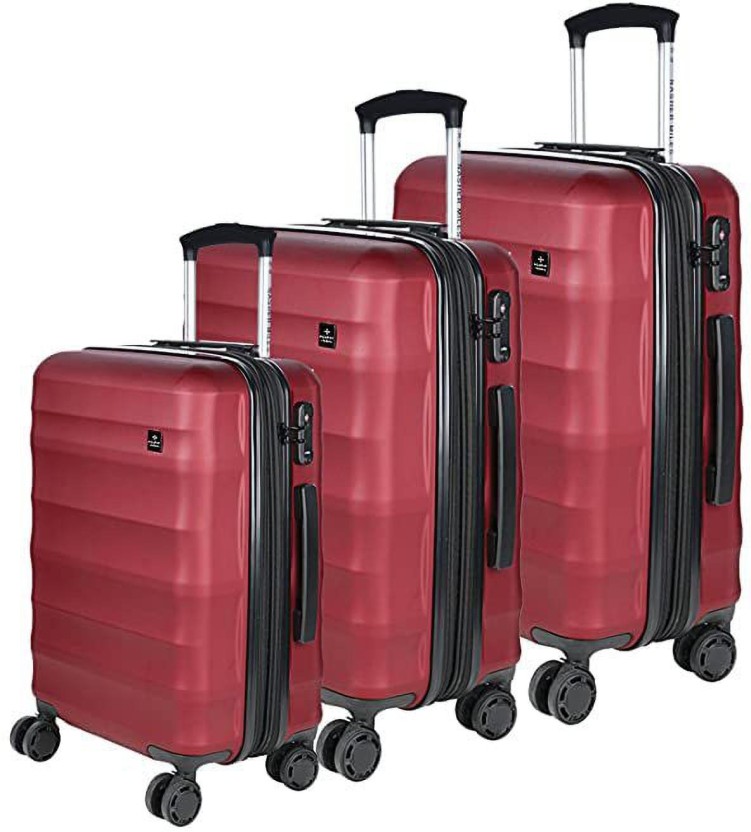 maroon luggage sets