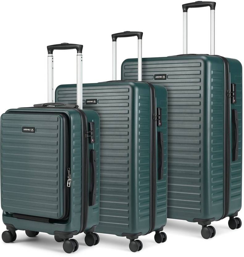 Assembly Luggage Trolley Bag Combo 3 SetCabin Trolley,Medium & Large
