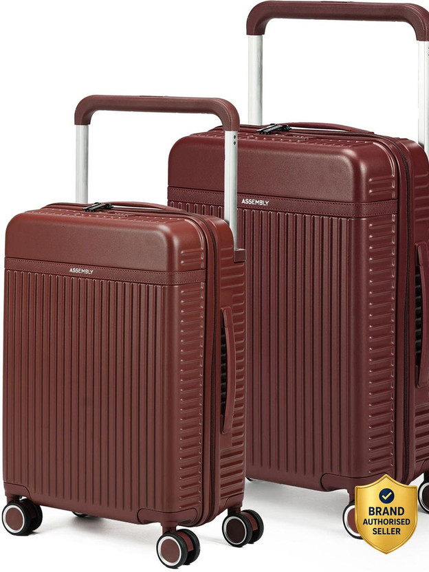 Assembly Assembly Premium Wide Handle Cabin Trolley (45L) and Medium Check-in Suitcase (65L) Cabin & Check-in Set 8 Wheels - 24 inch - Flipkart Deal
