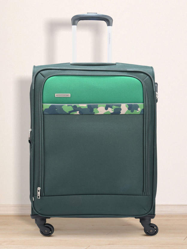 ARISTOCRAT Commander 4W Strolly (E) 55 Forest Green Expandable  Cabin Suitcase 4 Wheels - 22 Inch