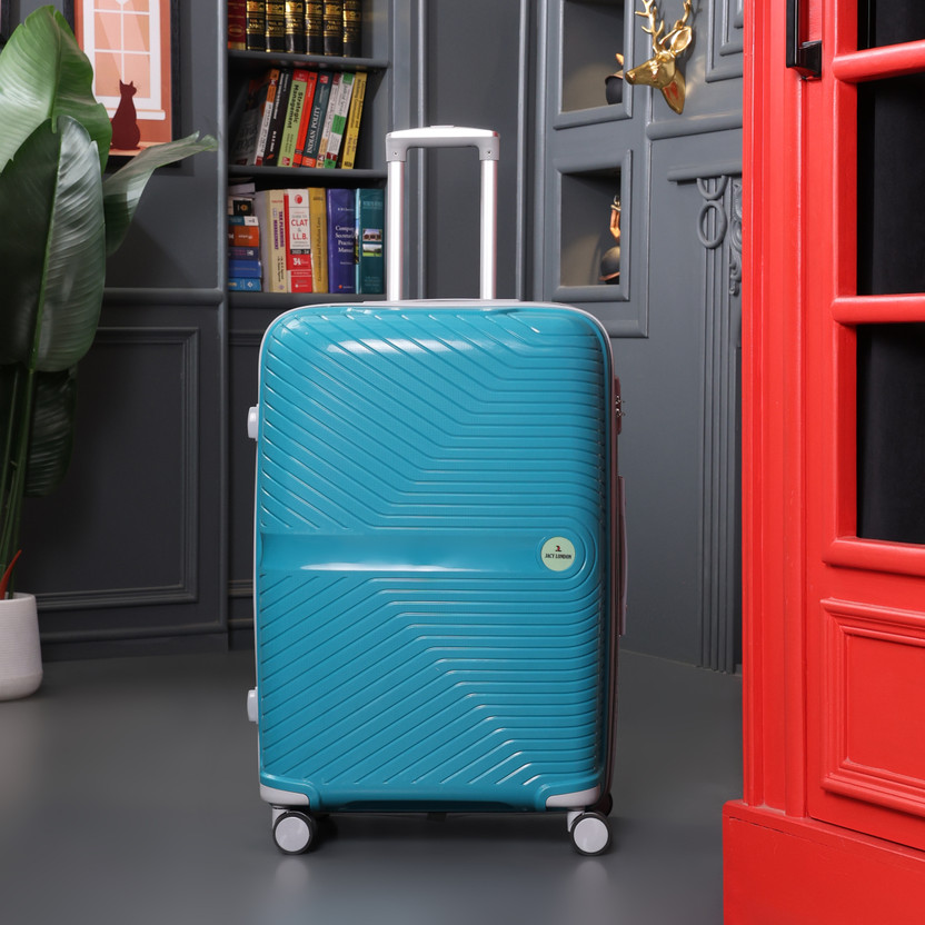 JACY LONDON Hard Sided PP 8 Wheel Spinners, Expandable Bag with Combi Lock Check-in Suitcase 8 Wheels - 30 inch