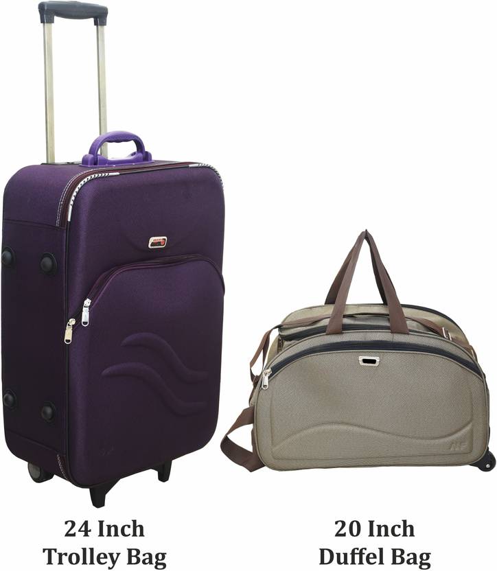 RS Print Trolley Bag Combo set of 2 24" cabin Trolley & Duffel 20