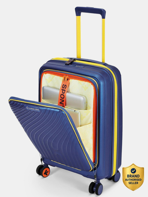 NASHER MILES Capri TSA Lock Hardside Polypropylene Cabin Laptop Compartment Trolley Bag Cabin Suitcase 8 Wheels - 20 inch