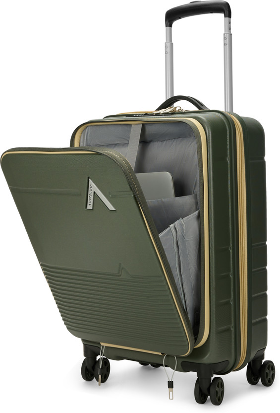 ARISTOCRAT Orbit Plus Hard Side Laptop Compartment Trolley Bag With Combination Lock Cabin Suitcase 8 Wheels - 22 Inch