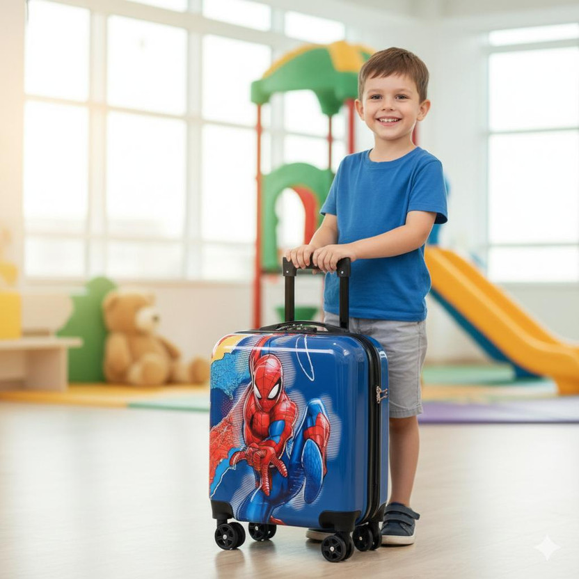 kikdsmuch Kids carry-on hard shell suitcase Expandable  Cabin Suitcase 4 Wheels - 14 inch