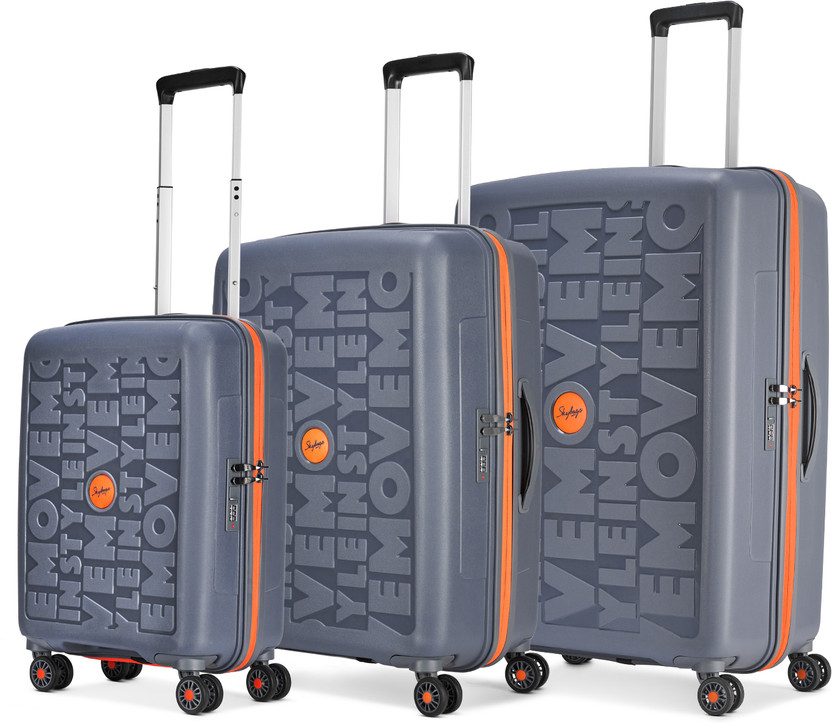 SKYBAGS SKYBAGS Play Hard Side Trolley Bag, Polypropylene Travel Luggage with Combination Lock Check-in Suitcase 8 Wheels - 30 Inch - Flipkart Deal
