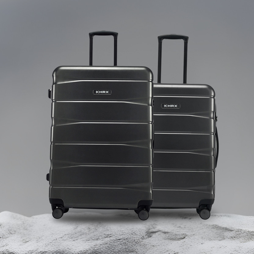 HRX by Hrithik Roshan Brute Set of 2 (Small 58cm | Medium 65cm) Cabin & Check-in Set 8 Wheels - 26 inch