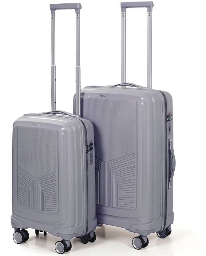 FLYEVER AIRELLON PRO - (Small 55 cm Cabin Size | Medium 66 cm Check-in Size) Cabin & Check-in Set 8 Wheels - 24 inch