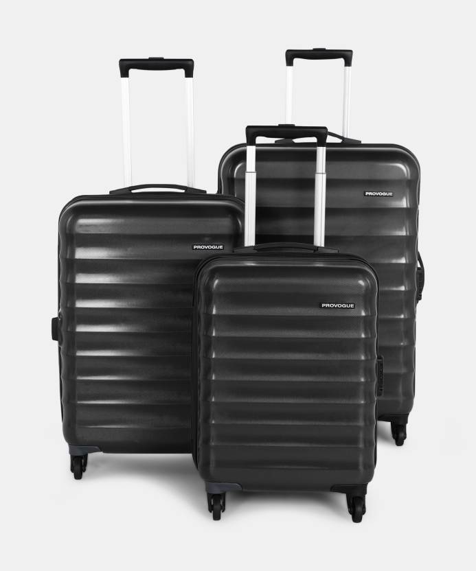 PROVOGUE Hard Body Set of 3 Luggage – Verge (30 Inch+ 26 Inch+ 22 Inch) – Black