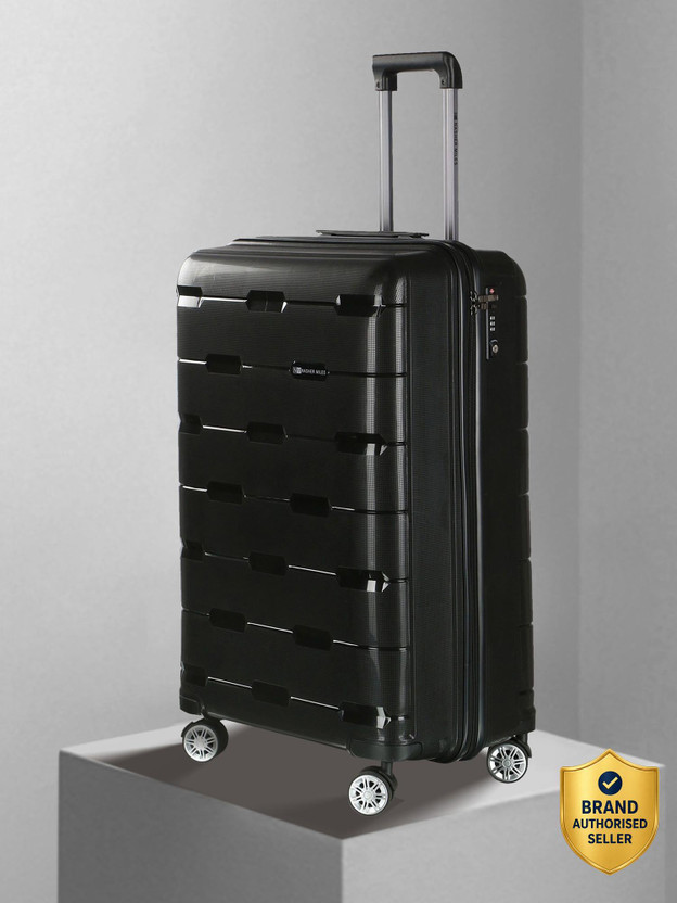 NASHER NASHER MILES Santorini PP Hard-Sided Cabin Luggage Bag Black 21.7 Inch | 55CM Trolley/Travel/Tourist Cabin Suitcase 4 Wheels - 20 inch - Flipkart Deal