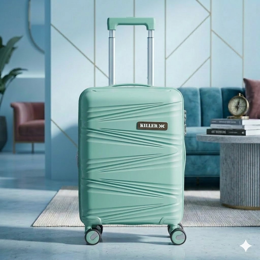 KILLER Hard Sided Spinners, Expandable Travel & Luggage Bags Trolley Bag Expandable  Cabin Suitcase 4 Wheels - 20 inch