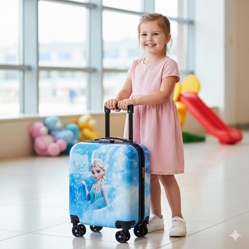 kikdsmuch Kids carry-on hard shell suitcase Expandable  Cabin Suitcase 4 Wheels - 14 inch