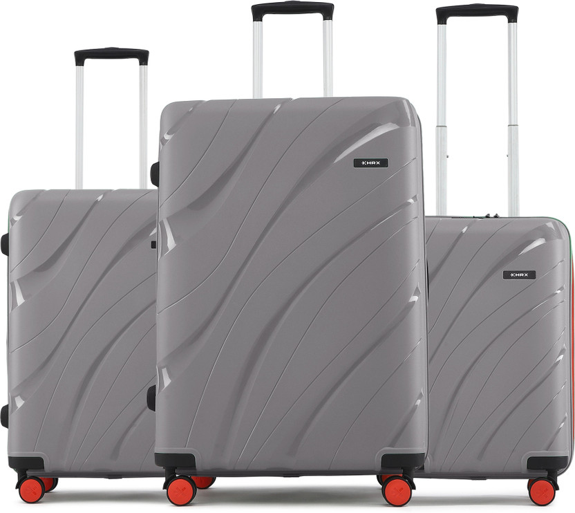 HRX by Hrithik Roshan Madrid 3 (Small 58cm | Medium 66cm | Large 75cm) Cabin & Check-in Set 8 Wheels - 30 inch
