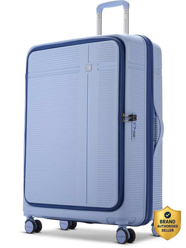ARISTOCRAT Solana Check-in Trolley Bag | Front Opening Hard Luggage with TSA Lock Check-in Suitcase 8 Wheels - 30 inch