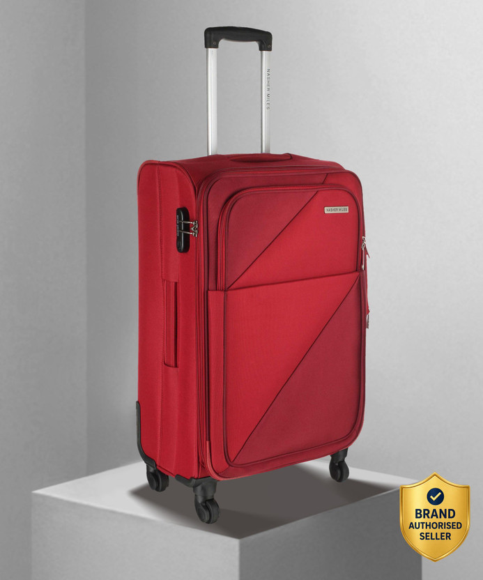 NASHER NASHER MILES Texas soft-sided Polyester Cabin Luggage Red 20 inch |51cm Trolley bag Expandable  Cabin Suitcase 4 Wheels - 20 inch - Flipkart Deal