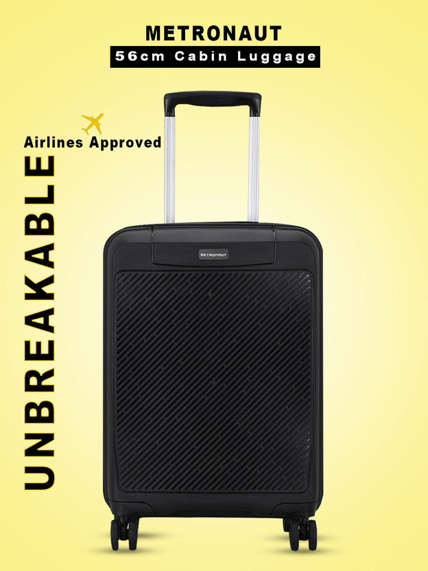 METRONAUT METRONAUT Hero 20 Black Premium PP Hard-Sided Polypropylene Small Size Luggage Trolley Bag Cabin Suitcase 8 Wheels - 20 inch - Flipkart Deal