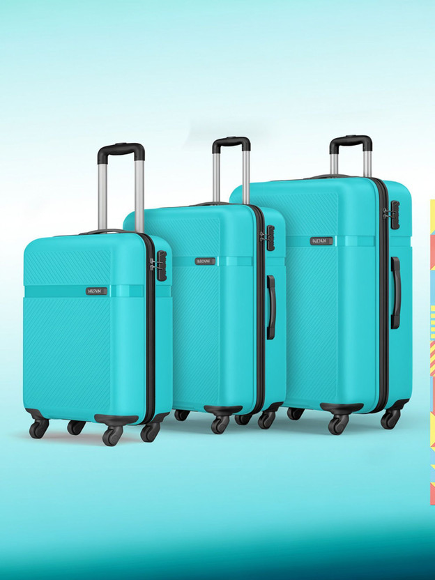 Safari Magnum Fury Set of 3 (Small 55cm | Medium 65cm | Large 75cm) 4W Cabin & Check-in Set 8 Wheels - 30 Inches