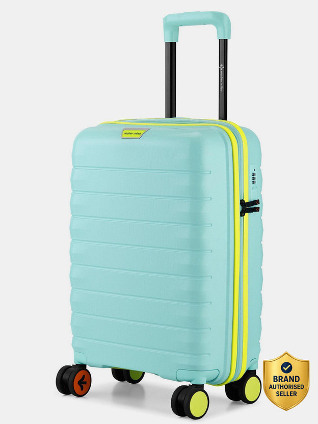 NASHER MILES Salzburg Hard-Sided Polypropylene Cabin Luggage 20inch Trolley Bag for Travel Cabin Suitcase 8 Wheels - 20 inch