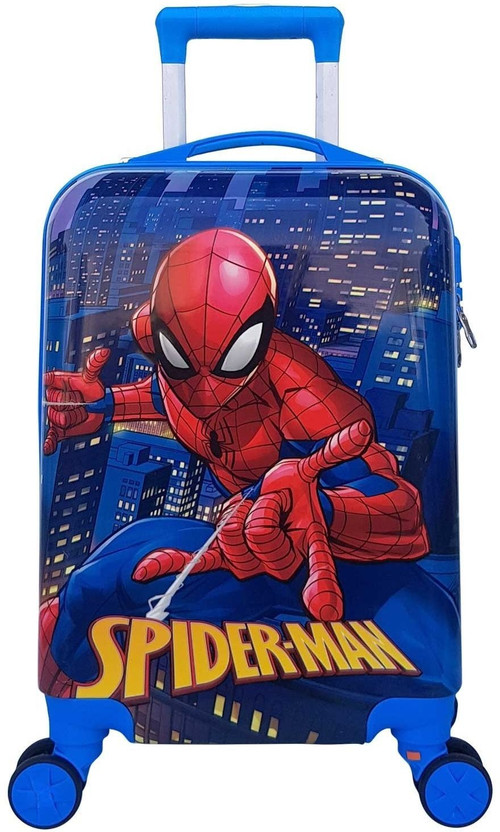 Miss & Chief ABS Hard Shell Cartoon Print Kids Travel Trolley Bag With 360° spinner wheels Cabin Suitcase 8 Wheels - 20 inch