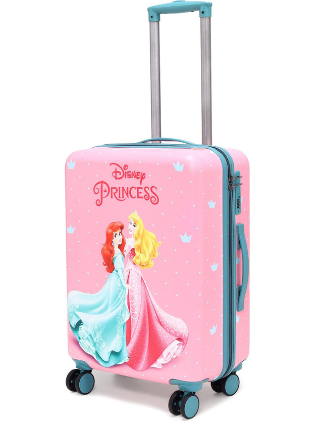 DISNEY Novex 18 Inch Kids Princess Trolley Bag / Kids Trolley Suitcase /Kids Travel Bag Cabin Suitcase 4 Wheels - 18 inch