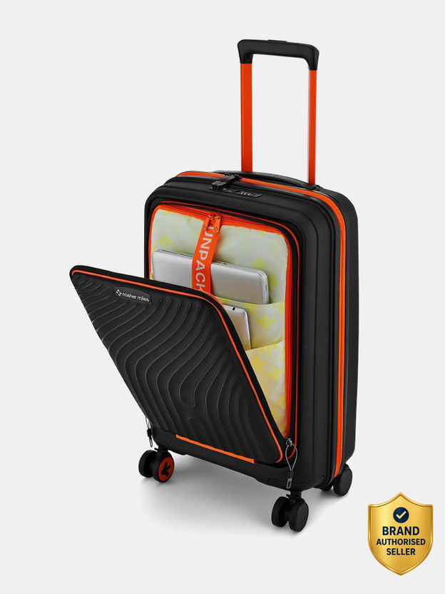 NASHER MILES Capri TSA Lock Hardside Polypropylene Cabin Laptop Compartment Trolley Bag Cabin Suitcase 8 Wheels - 20 inch