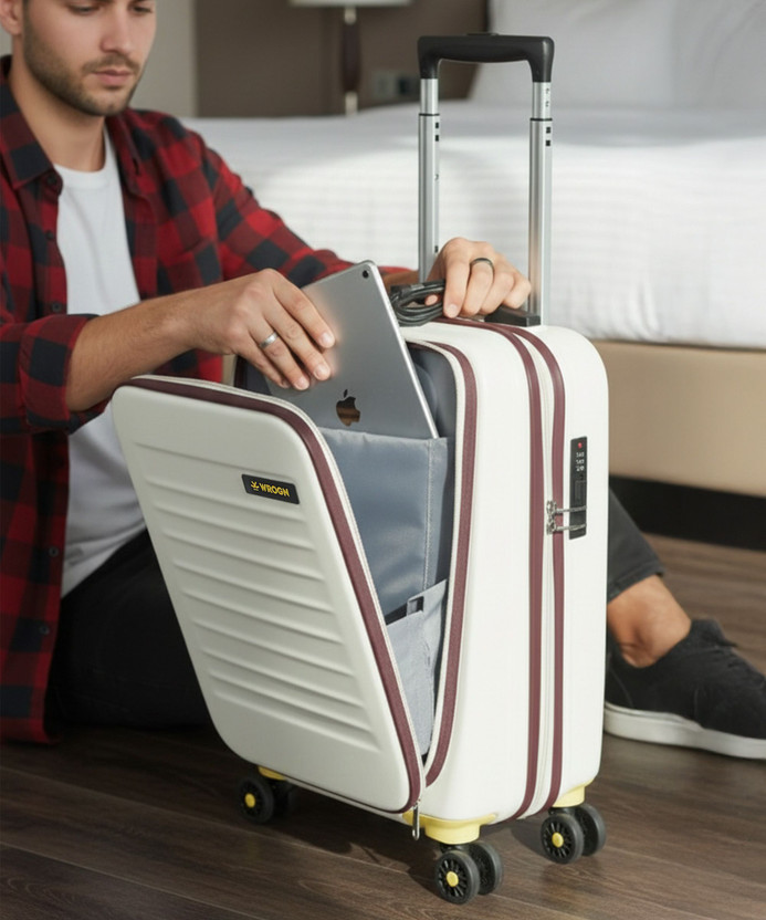 WROGN WROGN With Laptop Compartment- Kangaroo Cabin Suitcase 8 Wheels - 22 Inch - Flipkart Deal