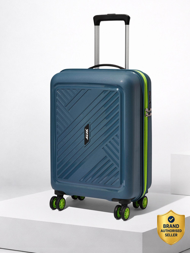 ALFA ALFA by VIP Rhino Strong Hard Side Luggage | Trolley Bag With Flushed Combination Lock Cabin Suitcase 8 Wheels - 22 Inch - Flipkart Deal