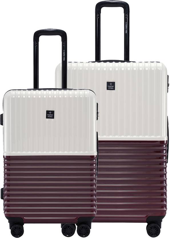 NASHER MILES Istanbul HardSided ABS and PC Luggage Cream and Brown