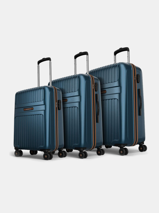ARISTOCRAT Atlas Set of 3 Trolley Bag 55, 66 & 77cm | Hard Luggage | Combination Lock Cabin & Check-in Set 8 Wheels - 30 Inch
