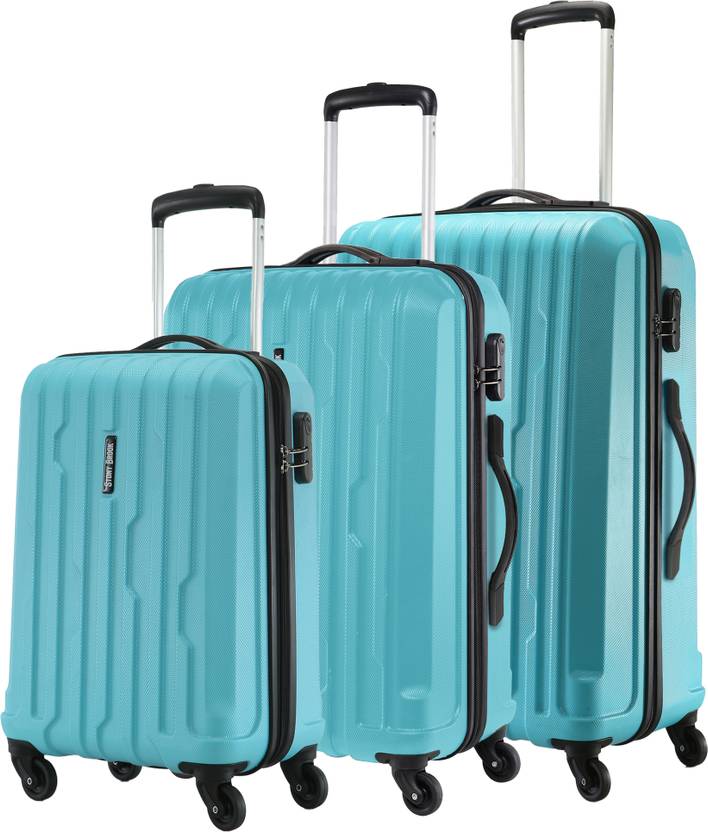 Stony Brook by Nasher Miles Hard Body Set of 3 Luggage Storm