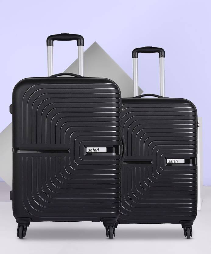 SAFARI Hard Body Set of 2 Luggage – ECLIPSE 4W – Black