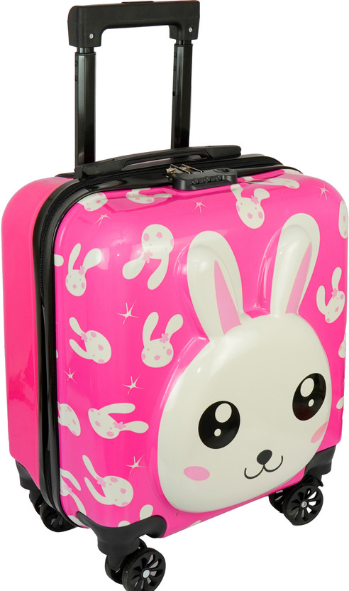 STORITE 360° Rotation, Outing Travelling Luggage Kids Trolley Bag with Adjustable Handle Cabin Suitcase 4 Wheels - 15 inch