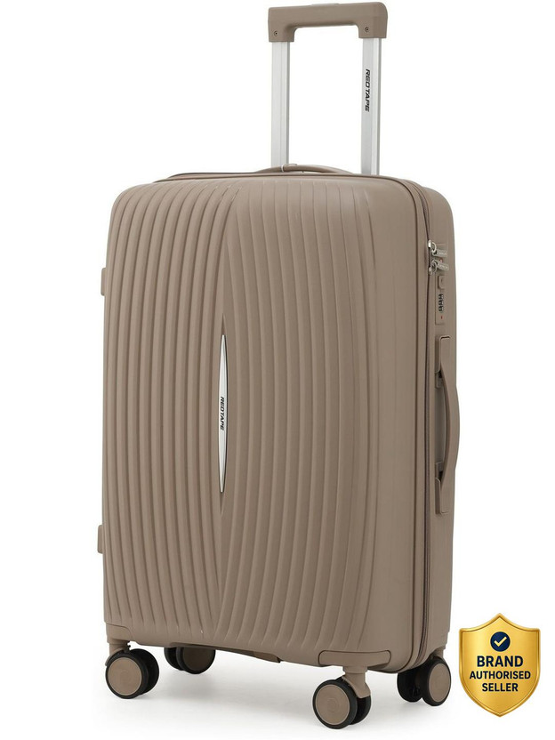 Red Tape Unisex 60L Polypropylene Hard Trolley Bag Check-in Suitcase 8 Wheels - 24 inch